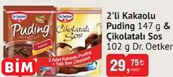 DR. OETKER 2'Lİ KAKAOLU PUDİNG 147 G & ÇİKOLATALI SOS 102 G